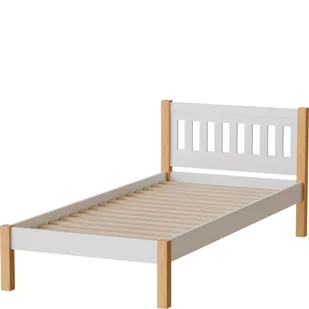 Łóżko 90 x 200 ze Stelażem Gaja Dolmar Dąb Naturalny / Biały - Łóżka dla dzieci i młodzieży - miniaturka - grafika 1