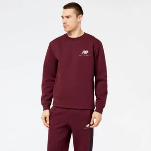 Męska Bluza NEW BALANCE NB HOOPS CLASSIC COURT CREW NBMT23586NBY – Czerwony - Bluzy męskie - miniaturka - grafika 1