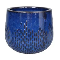 Donice - Donica szkliwo 37 x 31 cm mrozoodporna niebieski - miniaturka - grafika 1