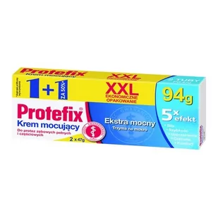 QUEISSER PHARMA GMBH & CO. Protefix Ekstra mocny XXL krem mocujący do protez zębowych 2x 47 g 9080515 - Wybielanie zębów - miniaturka - grafika 1