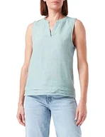 Bluzki damskie - s.Oliver Bluzka damska bez rękawów, turkusowa, 40 - miniaturka - grafika 1