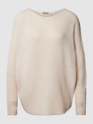 Swetry damskie - Sweter z dzianiny z nietoperzowymi rękawami model ‘Eretta’ - miniaturka - grafika 1