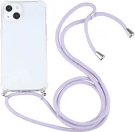 Etui i futerały do telefonów - König Design Etui kompatybilne z Apple iPhone 13 Plastikowe etui na telefon komórkowy z łańcuszkiem - Etui na telefon komórkowy Fioletowy - miniaturka - grafika 1