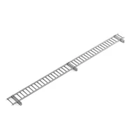 Szafy biurowe - Ogranicznik frontowy półki drucianej MARKET, 60x900 mm, srebrny - miniaturka - grafika 1