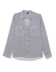 VERO MODA Koszula damska VMBUMPY L/S Shirt New NOOS TLL, Snow White1, M-Tall - Koszule damskie - miniaturka - grafika 1