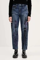 Spodnie damskie - Desigual jeansy SAMURAI damskie high waist 25WWDD03 - miniaturka - grafika 1