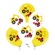 Balony i akcesoria - Balony lateksowe koparka i spychacz budowa 6szt - miniaturka - grafika 1