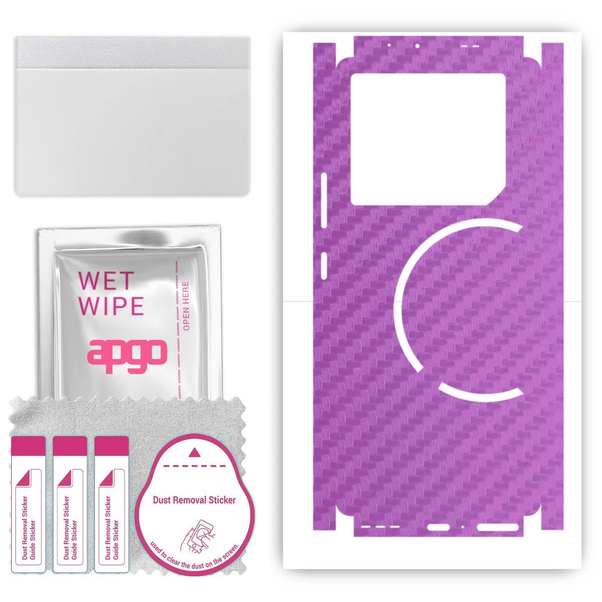 Folia naklejka skórka strukturalna na TYŁ+BOKI do Infinix GT 20 Pro - Carbon Fioletowy - apgo SKINS