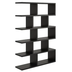Minimalistyczny Regał Czarny Otwarty Stojący Lub Wiszący F8-P06 - Półki do salonu Minimalistyczny Regał Czarny Otwarty Stojący Lub Wiszący F8-P06 - Półki do salonu - miniaturka - grafika 1