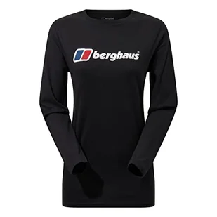 Berghaus Damska koszulka z długim rękawem Boyfriend Big Classic Logo, kolor czarny, 16 - Koszulki i topy damskie - miniaturka - grafika 1