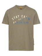 Koszulki męskie - Camel Active Koszulka w kolorze khaki - miniaturka - grafika 1