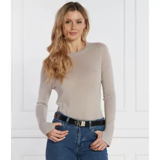 Swetry damskie - Calvin Klein Wełniany sweter | Regular Fit - grafika 1