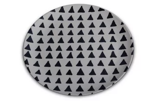Talerz-patera, trójkąty, czarno-biały, 25 cm - Tace i patery - miniaturka - grafika 1