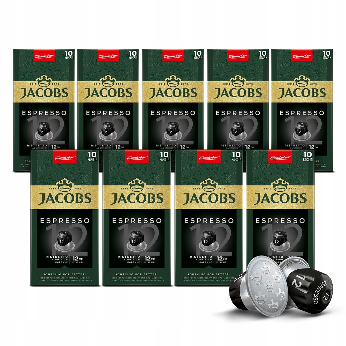 Kapsułki Jacobs Espresso Ristretto 12 do Nespresso(r)* 9x 10szt
