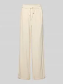 Spodnie damskie - Spodnie z wysokim stanem z mieszanki wiskozy i lnu model ‘VIVA-GULIA’ - miniaturka - grafika 1