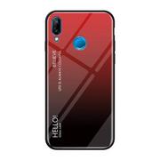 Etui i futerały do telefonów - Gradient Glass etui pokrowiec nakładka ze szkła hartowanego Huawei P20 Lite czarno-czerwony - miniaturka - grafika 1