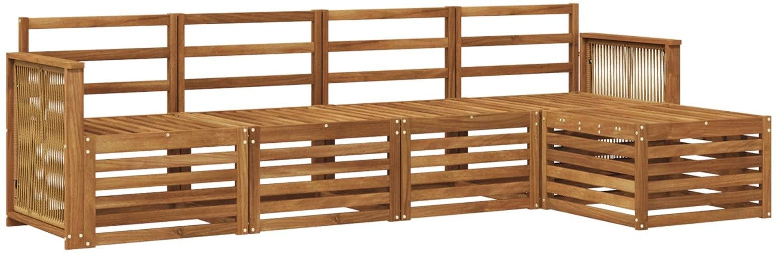 vidaXL Zestaw sof na zewnątrz 5 pcs naturalny