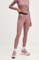 Legginsy - Columbia legginsy funkcyjne Midweight Stretch damskie kolor różowy - miniaturka - grafika 1