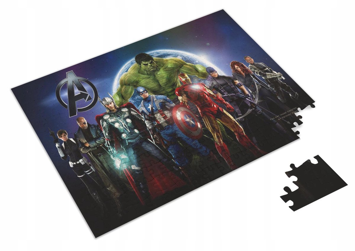 PUZZLE Bohaterowie Avengers Marvel + IMIĘ Pudełko 120 el. #4