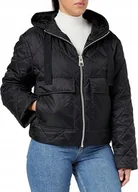 Kurtki damskie - Marc O'Polo Czarna Kurtka Damska Pikowana Z Kapturem I Zamkiem 32 Jxa - miniaturka - grafika 1