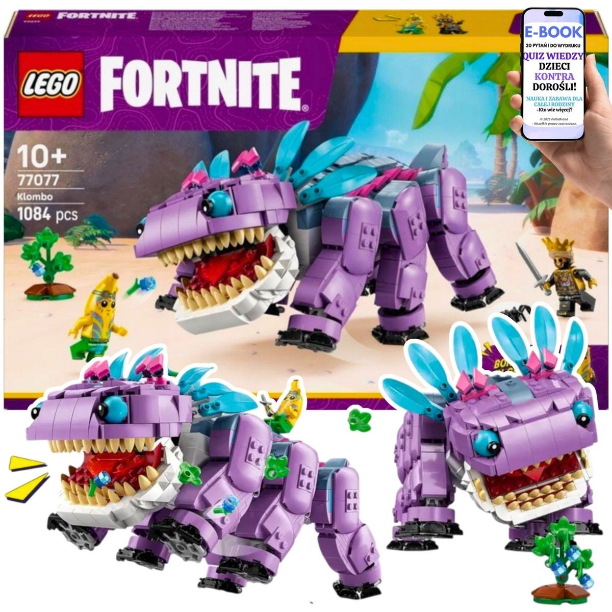 LEGO Dla Gracza – LEGO Fortnite Klombo z Ruchomą Figurką (77077), Minifigurkami i Jagodami Prezent na Święta lub Urodziny + EBOOK-2