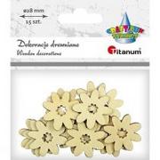 Decoupage - Titanum Drewniane kwiaty 28 mm 15 szt. - miniaturka - grafika 1
