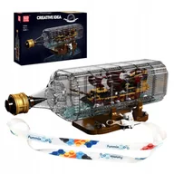 Klocki - KLOCKI TECHNIC STATEK MORSKI W BUTELCE 2488 el. MOULD KING 10066 - miniaturka - grafika 1