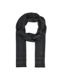 Apaszki i szaliki damskie - Tommy Hilfiger Szal Th Monogram Scarf AW0AW18273 Czarny - miniaturka - grafika 1