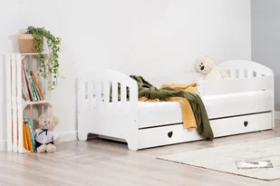 Lelu Design Łóżko 160x80cm Sweet Armadillo z szuflada serduszka kolor biały - Łóżka dla dzieci i młodzieży - miniaturka - grafika 1