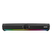 Głośniki komputerowe - Marvo Soundbar SG-286, 2.0, 10W, czarny, regulacja głośności, podświetlenie RGB, USB/Bluetooth, 60Hz-20kHz - miniaturka - grafika 1