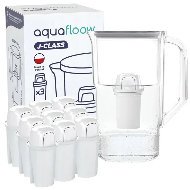 Dzbanek filtrujący z tworzywa AquaFloow J-CLASS 2,5l + 10x filtr do wody