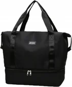 Akcesoria podróżnicze - TORBA SPORTOWA CZARNA BEIFENG WEEKENDOWA NA SIŁOWNIĘ DŁUGI PASEK - miniaturka - grafika 1