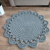 Dywany - Dywan szydełkowy ze sznurka bawełnianego 80cm - miniaturka - grafika 1