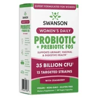 Układ pokarmowy - Swanson Women's Daily Probiotic + Prebiotic FOS, 60 kapsułek - miniaturka - grafika 1