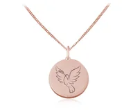 Biżuteria religijna - Srebrny naszyjnik Duch Święty - rose gold - miniaturka - grafika 1