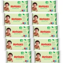 Huggies Chusteczki nawilżane Natural Care Zestaw 10 x 56 szt. - Chusteczki nawilżane - miniaturka - grafika 1