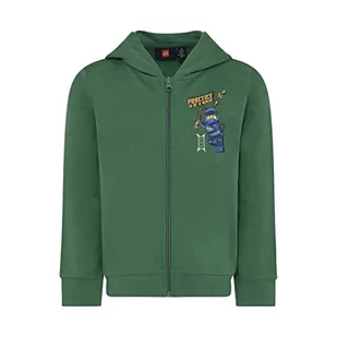 LEGO Chłopięca bluza z kapturem Ninjago Jungen z kapturem LWStorm 303 bluza z kapturem, 884 ciemnozielona, 104 - Bluzy dla chłopców - miniaturka - grafika 1