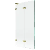 Parawany nawannowe - Mexen Lunar L parawan nawannowy 2-skrzydłowy lewy 90 x 150 cm, transparent, złoty - 897L-090-100-50-00-L - miniaturka - grafika 1