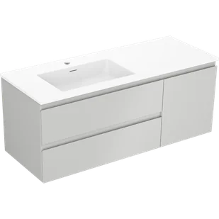 Mexen Orio szafka łazienkowa 120 cm z umywalką Otis lewą, 2S, 1D, szara mat/biała mat - 91A13-12047-3-BBFFF62-W18L01 - Szafki łazienkowe - miniaturka - grafika 1