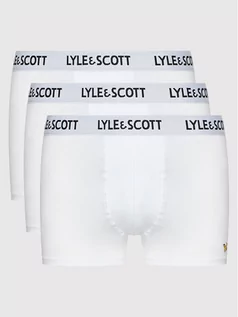 Majtki męskie - Lyle & Scott Komplet 3 par bokserek Barclay LSUWTC001 Biały - grafika 1