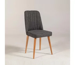 Krzesło VINA 85x46 cm antracyt/beżowy - Krzesła - miniaturka - grafika 1