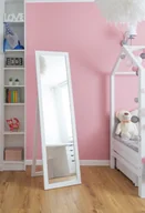 Lustra - Duże lustro stojące 160x50 cm rama BIAŁA PREMIUM - miniaturka - grafika 1