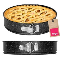 Formy do ciast - OKRĄGŁA FORMA BLACHA TORTOWNICA DO PIECZENIA CIAST 28cm NON-STICK CZARNA - miniaturka - grafika 1