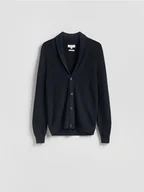 Swetry męskie - Reserved - Kardigan z wełną - granatowy - miniaturka - grafika 1