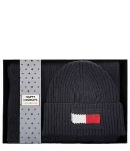 Tommy Hilfiger, Zestaw czapka i szalik, AM0AM05183-0G5 - Czapki damskie - miniaturka - grafika 1
