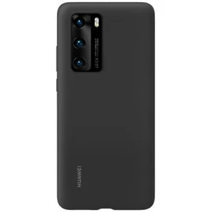 Huawei Plecki silikonowe do Huawei P40 czarne - Etui i futerały do telefonów - miniaturka - grafika 1