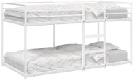 Łóżka dla dzieci i młodzieży - vidaXL Łóżko piętrowe bez materaca, białe, 100x200 cm, stal - miniaturka - grafika 1
