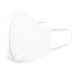 Maseczka wykonana z bawełny - dziubek - profilowana - gładka biała EM 201 - EM Men's Accessories - Maseczki ochronne i antywirusowe - miniaturka - grafika 1