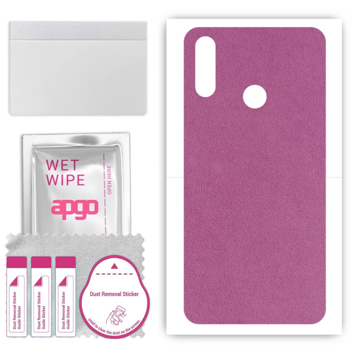 Folia naklejka skórka strukturalna na TYŁ Zamsz do LG W10 - Zamsz Fioletowy - apgo SKINS