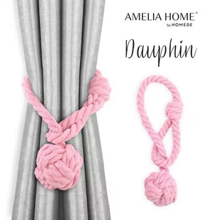 Ameliahome Upinacze Do Zasłon Dauphin 2 Szt Różowe - Akcesoria do wystroju okien - miniaturka - grafika 1